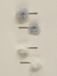 Pom Pom Hairpins, Powder Blue + Ivory