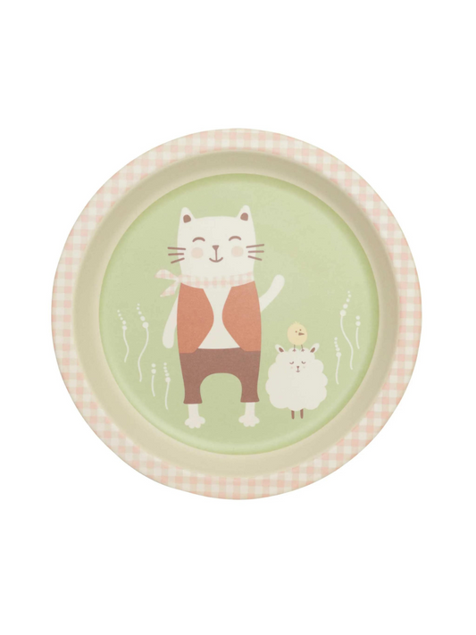 Bamboo Mini Plate, Prairie Kitty