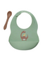 Silicone Bib & Spoon Set, Baby Dinosaur