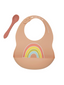 Silicone Bib & Spoon Set, Rainbow