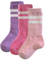 3-Pack Tube Socks, Amethyst/Carnation/Soft Pink Stripe