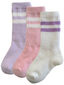 3-Pack Tube Socks, Lavender/Soft Pink/White/Amethyst Stripe