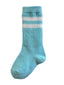 Tube Socks, Celeste Blue Stripe