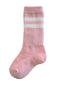 Tube Socks, Soft Pink Stripe