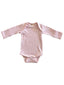 Pink Stripe / Organic Ribbed Long Sleeve Bodysuit