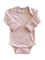 Pink Stripe / Organic Ribbed Long Sleeve Bodysuit