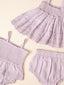 Mae Smocked Top + Bloomer Set, Lavender