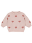 Heart Knit Sweater, Bubblegum