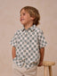 Rylee & Cru Collared Short Sleeve Shirt, Coastal Check