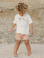 Rylee & Cru Raw Edge Tee, Santorini