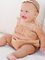 Rylee & Cru Ruffle Romper, Grapefruit