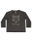 Rylee & Cru Raw Edge Long Sleeve Tee, Wolf Pack