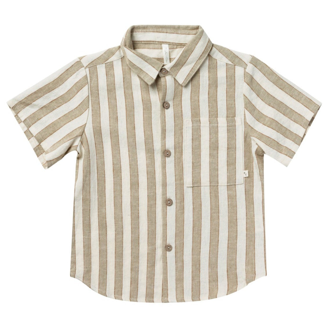 Rylee & Cru Collared Short Sleeve Shirt, Autumn Stripe