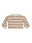 Rylee & Cru Boxy Crop Sweater, Honeycomb Stripe