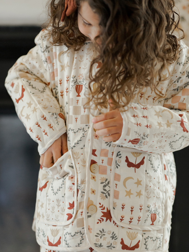 Rylee + Cru Organic Long John Pajamas || Trees main image 1