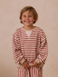 Rylee & Cru Oversized Crew, Poppy Stripe