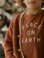 Rylee & Cru Raw Edge Long Sleeve Tee, Peace On Earth