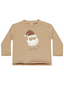 Rylee & Cru Raw Edge Long Sleeve Tee, Santa