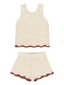 Rylee & Cru Crochet Tank Set, Natural