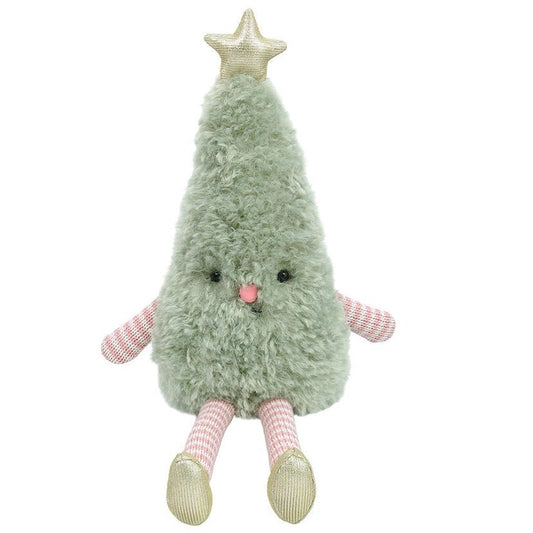 Joyful Christmas Tree Plush Toy, Sage Green