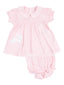 Smocked Peter Pan Collar Dress & Bloomer, Mini Gingham Pink Bunny