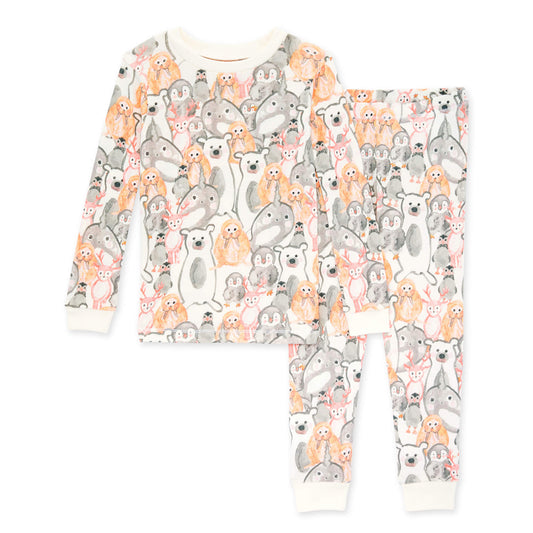 Organic 2-Piece Pajama Set, Arctic Friends