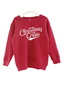 Christmas Crew Toddler Graphic Sweatshirt, Cranberry Heather