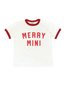 Merry Mini Toddler Ringer Graphic Tee, Natural/Red