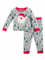 2-Piece Pajama Set, Santa Christmas Trees