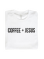 Coffee + Jesus Graphic Tee, White