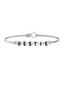 Bestie Letter Bead Bangle Bracelet, Silver