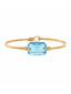 Dylan Bangle Bracelet, Aquamarine Brass