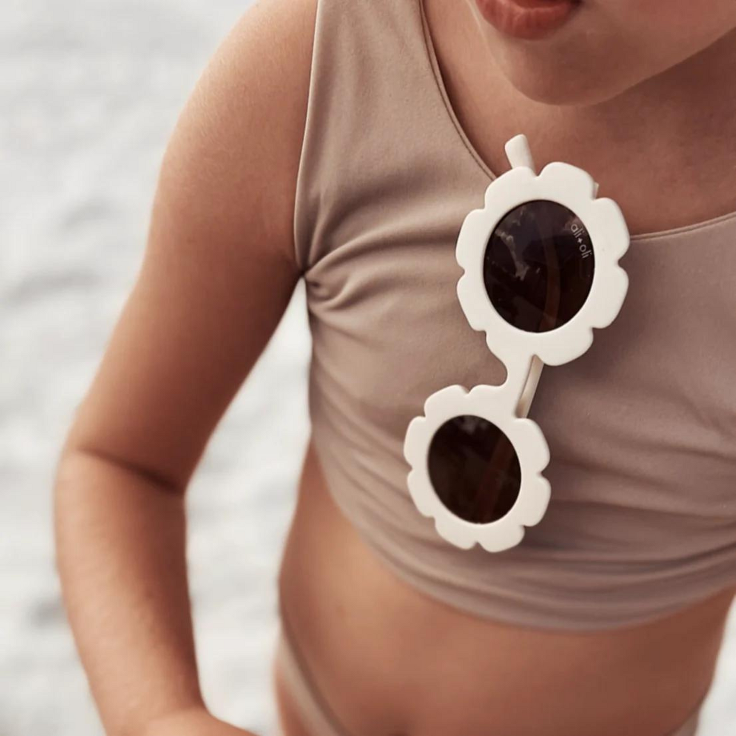 Flower Sunglasses for Kids, White