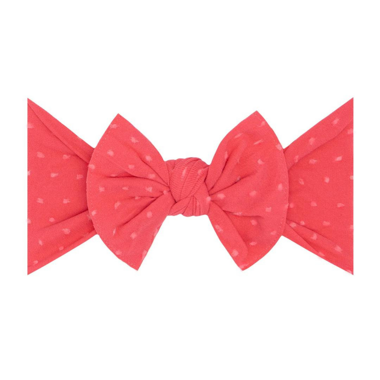 Knot Bow, Shabby Salmon / Pink Dots