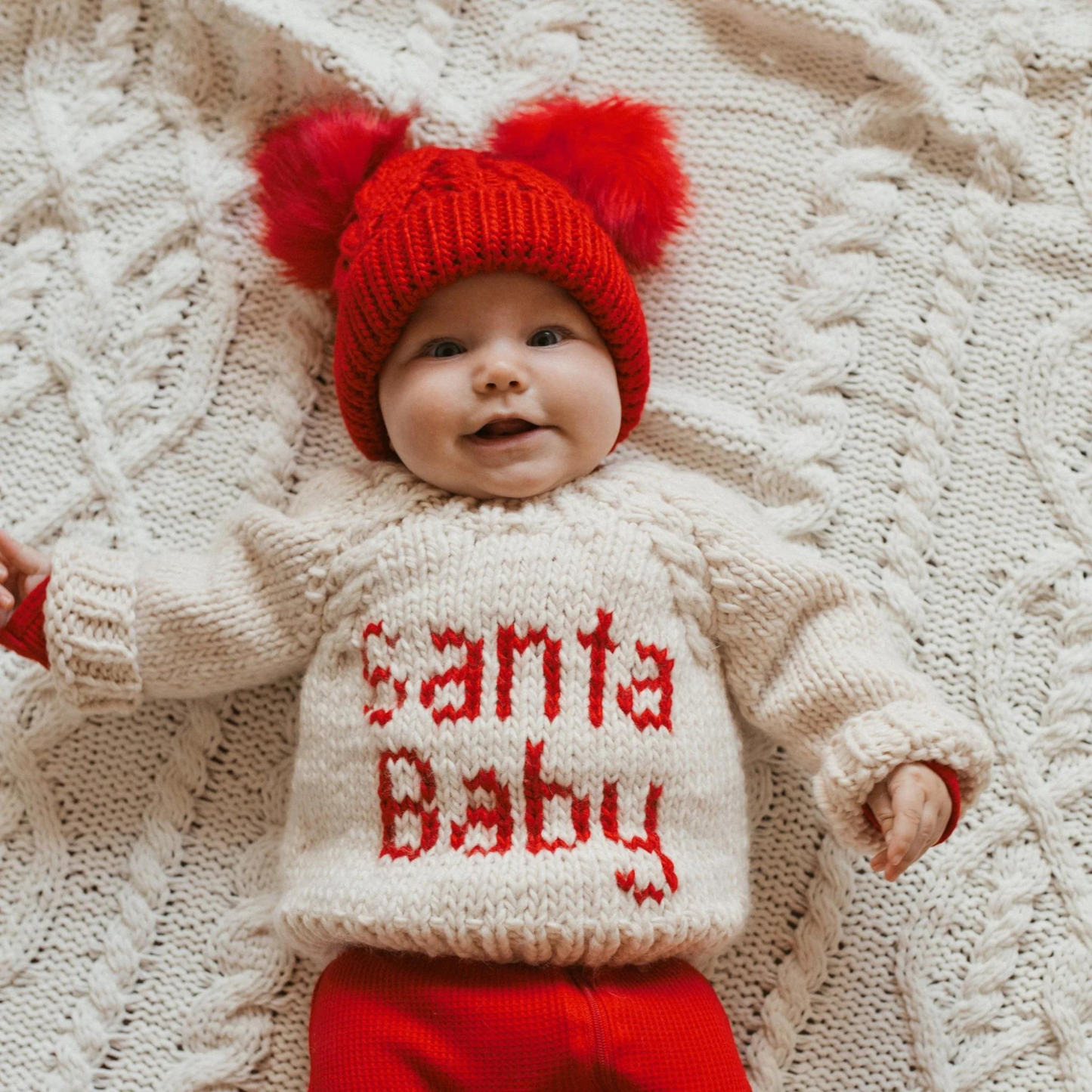 Santa Baby Crew Neck Knit Sweater