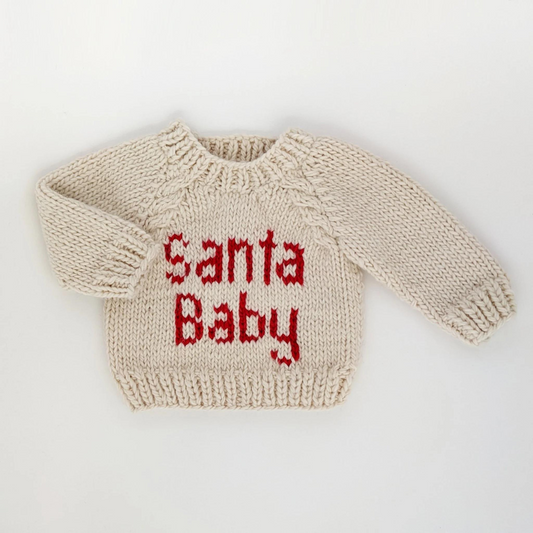 Santa Baby Crew Neck Knit Sweater