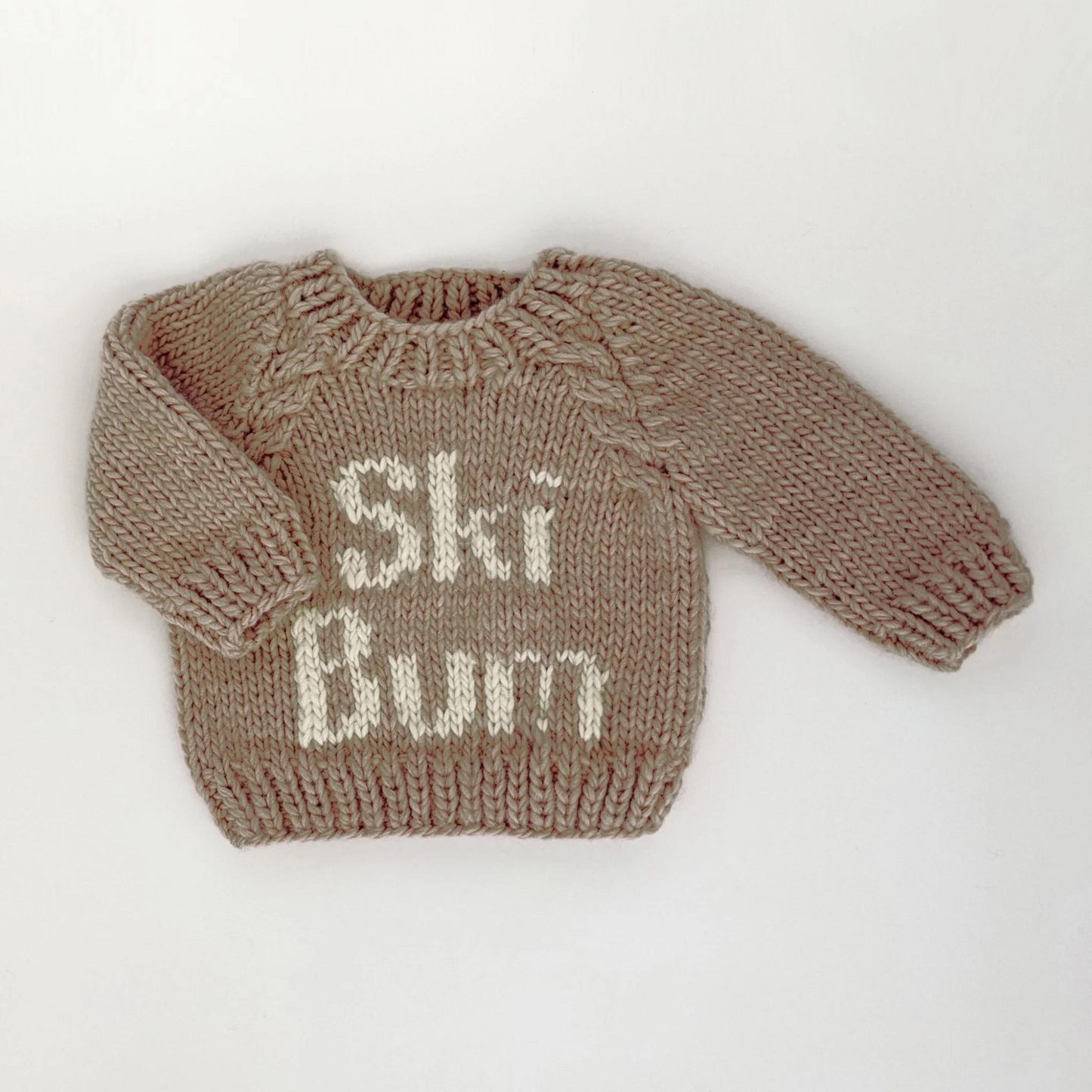 Ski Bum Crew Neck Knit Sweater, Pebble
