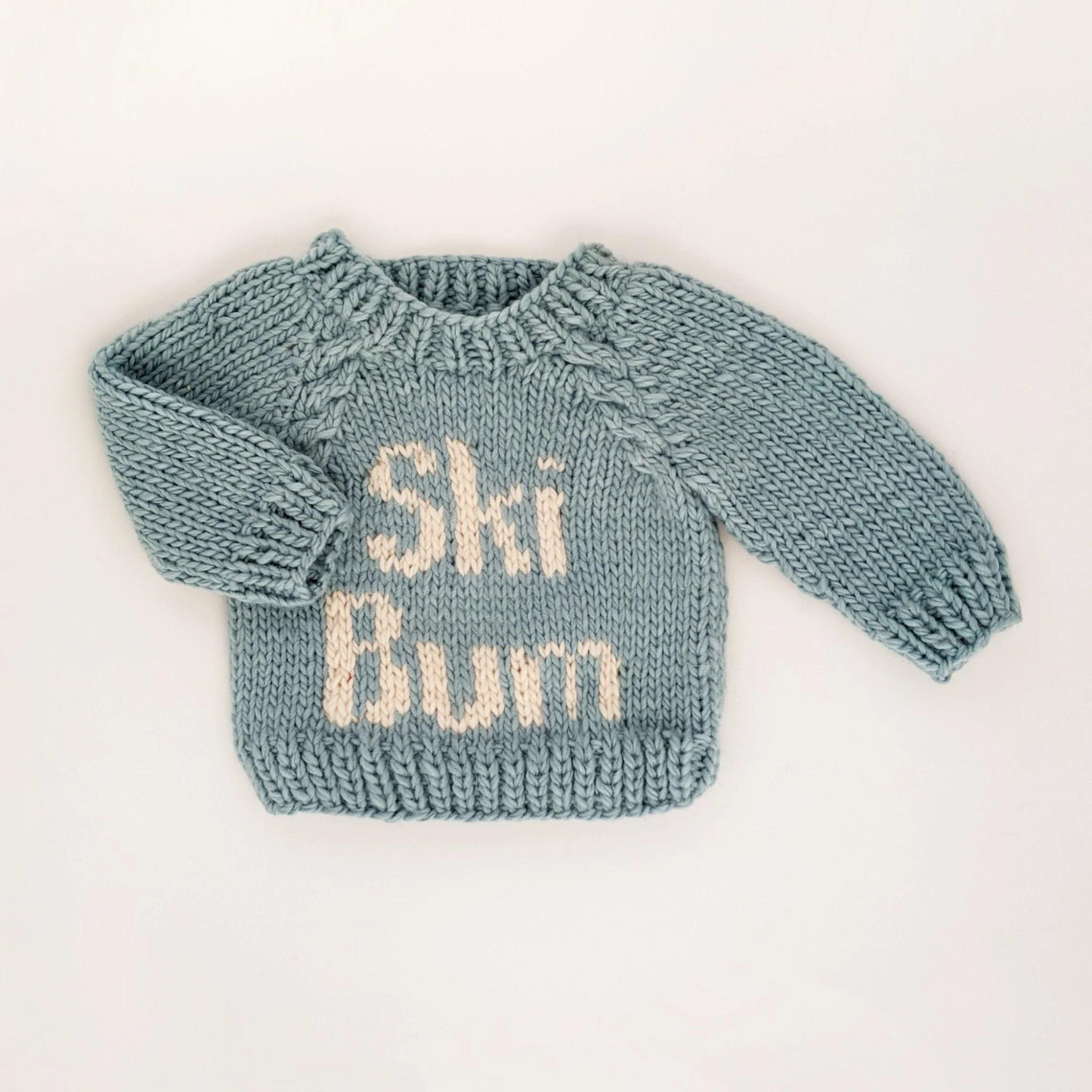 Ski Bum Crew Neck Knit Sweater, Surf