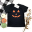 Jack-O-Lantern Halloween Kid's Graphic Tee, Black