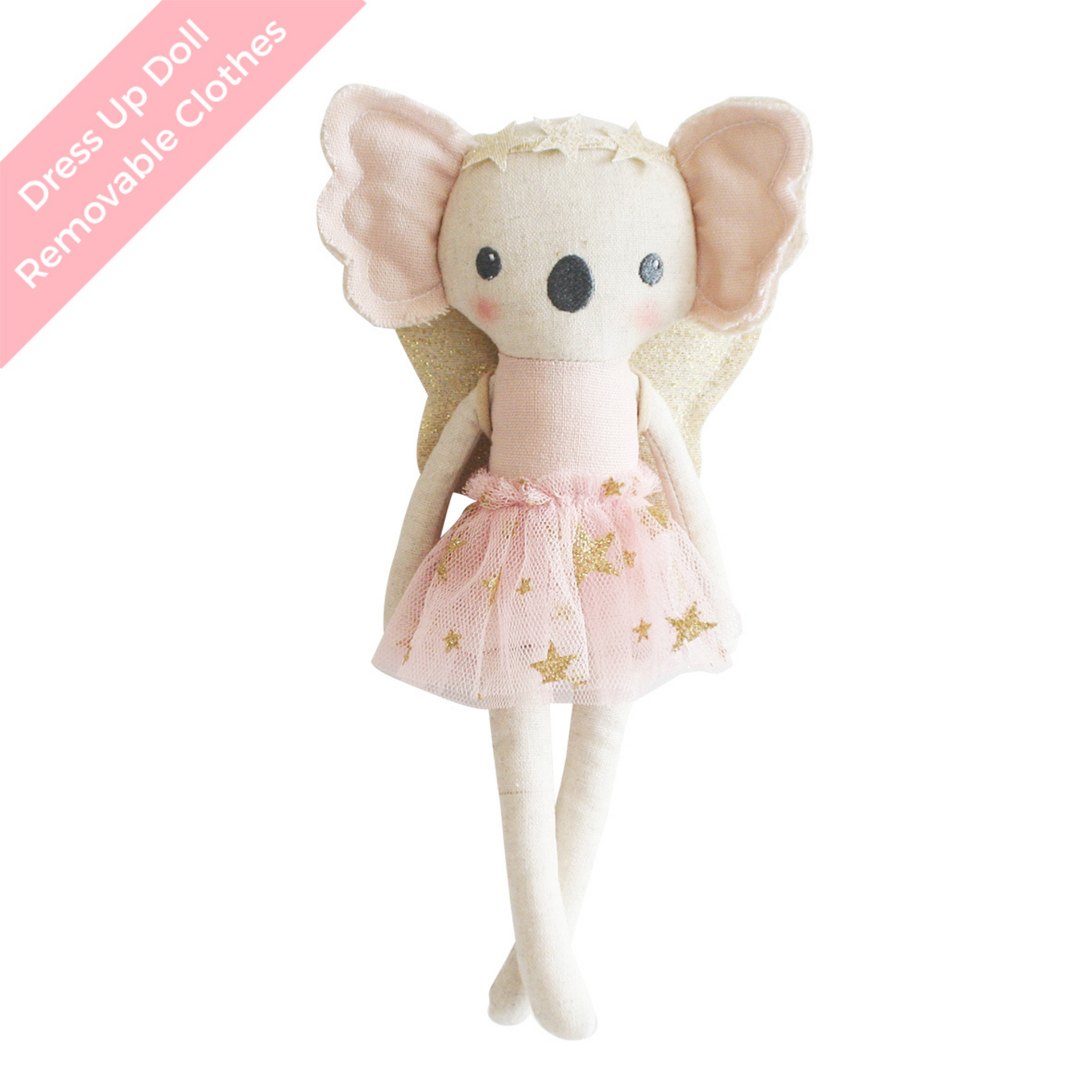 Mini Koala Dress Up Doll, Pink/Gold