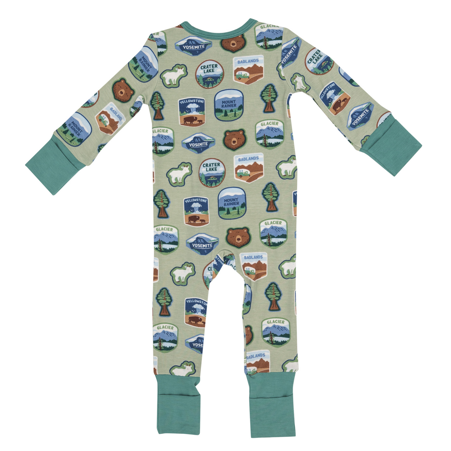 2 Way Zip Romper, National Parks Patches West