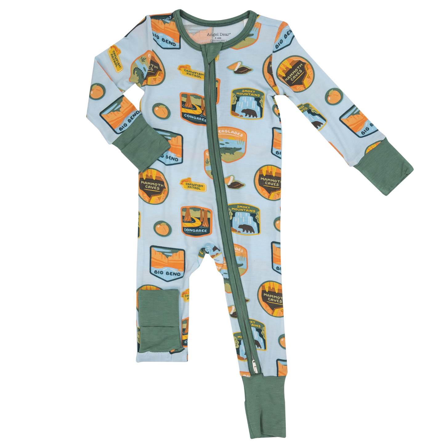 2 Way Zip Romper, National Parks Patches Southeast