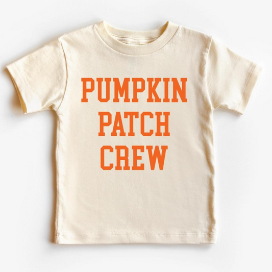 Kid's Graphic Short Sleeve Tee, Pumpkin Patch Crew / Natural