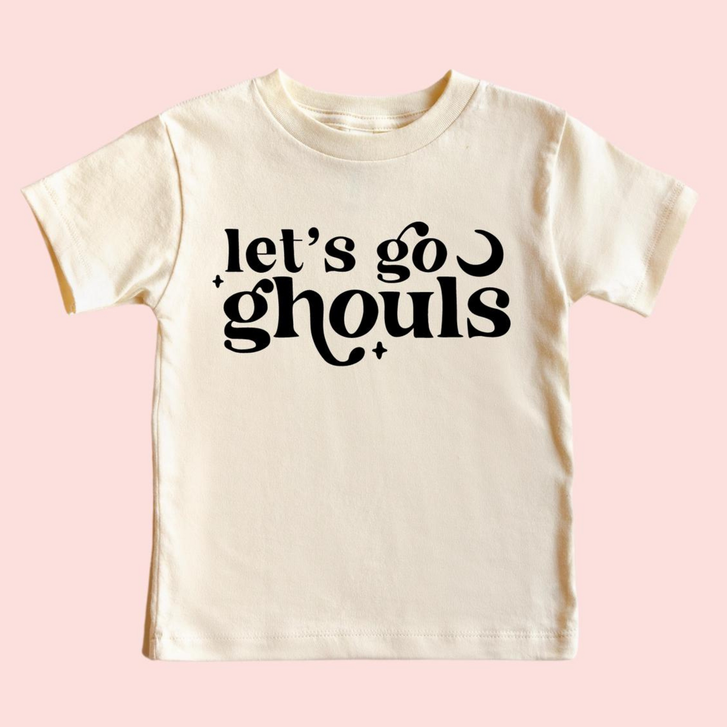 Kid's Graphic Short Sleeve Tee, Let's Go Ghouls / Natural