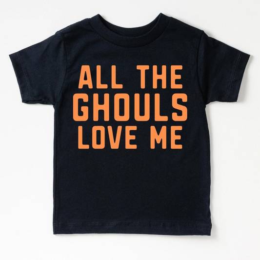 Kid's Graphic Short Sleeve Tee, All The Ghouls Love Me / Black