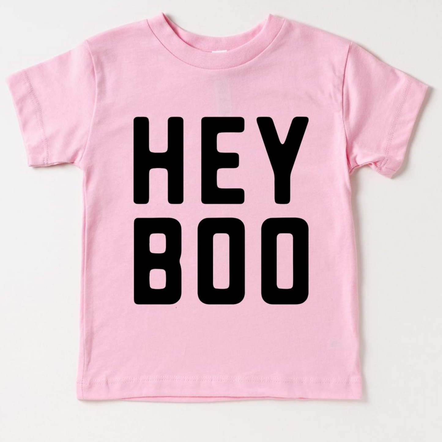 Kid's Graphic Short Sleeve Tee, Hey Boo / Pink