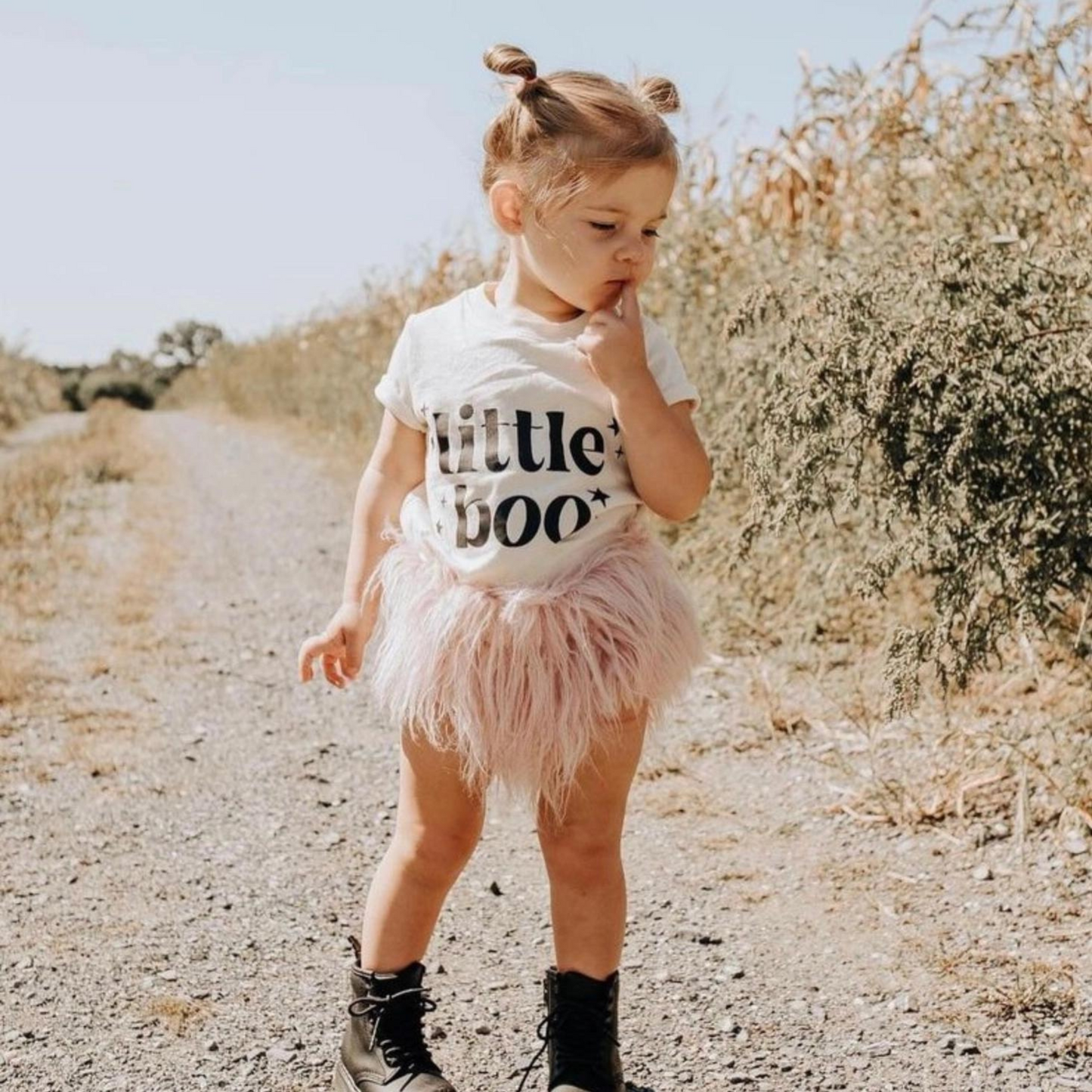 Kid's Graphic Short Sleeve Tee, Little Boo / Natural