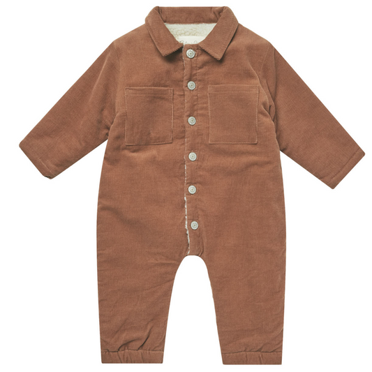 Rylee & Cru Cord Baby Jumpsuit, Spice