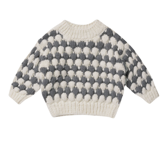 Rylee & Cru Relaxed Knit Sweater, Slate Stripe
