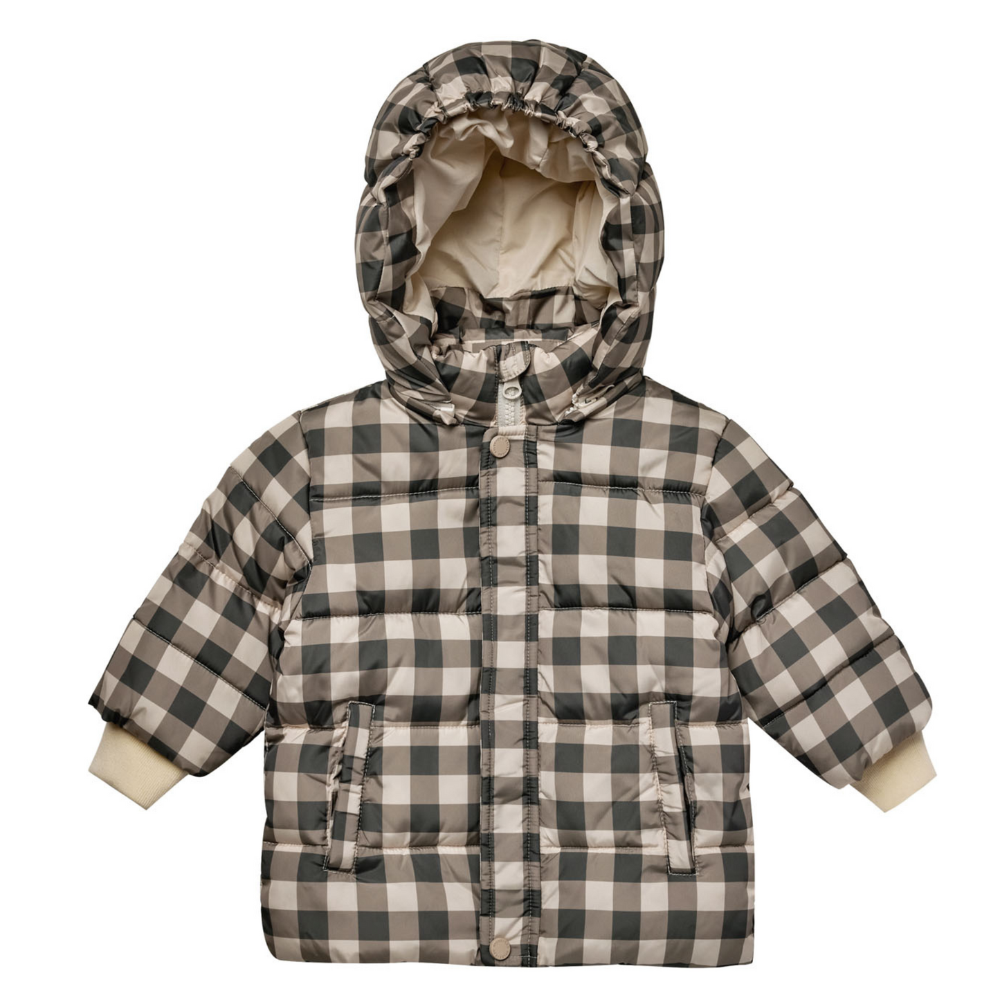 Rylee & Cru Ski Jacket, Charcoal Check